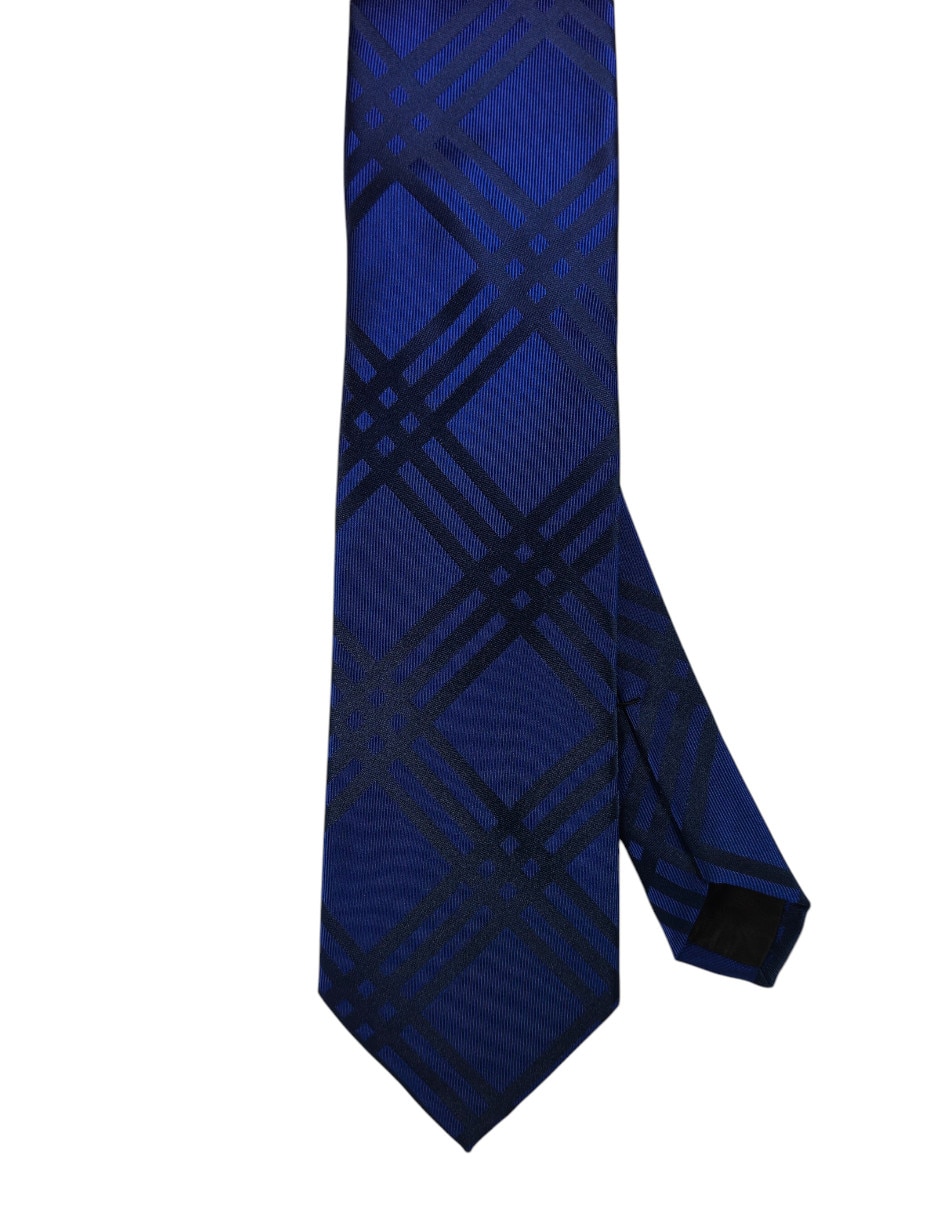 Corbata regular de seda estampado a cuadros para hombre Corbata regular de seda estampado a cuadros para hombre