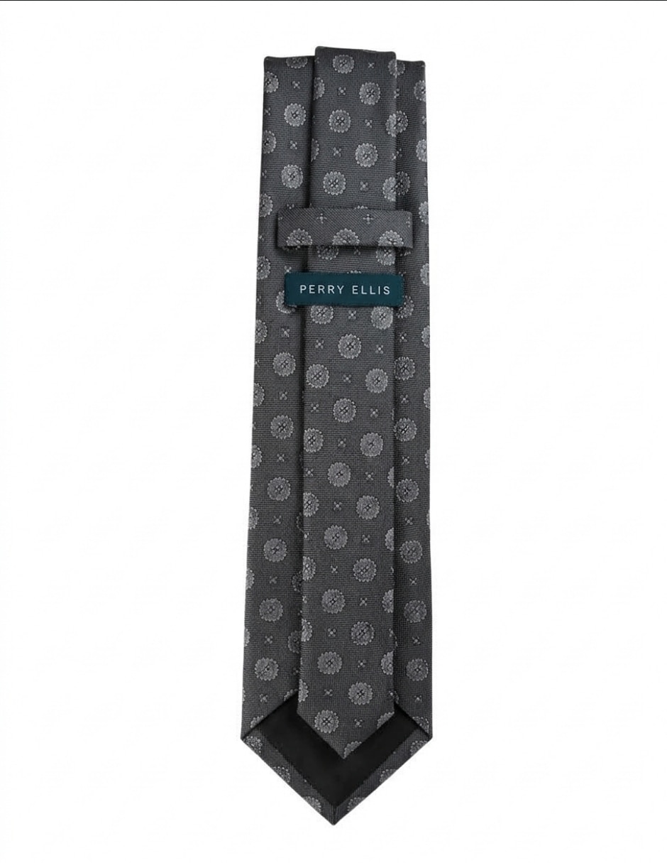 Corbata regular de seda estampado floral para hombre 2