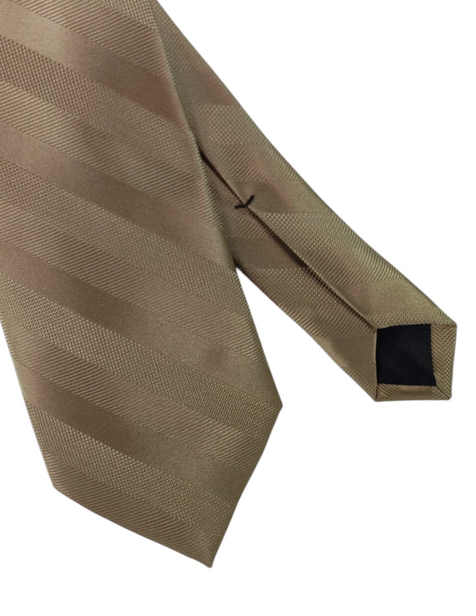 Corbata regular de seda estampado a rayas para hombre 3