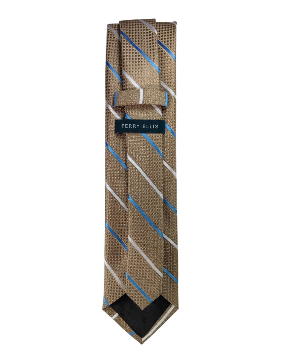 Corbata regular de seda estampado a rayas para hombre 2