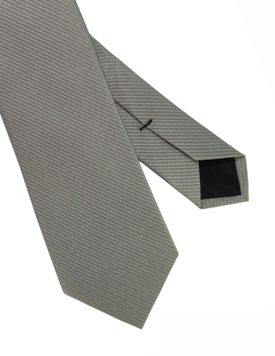 Corbata regular de seda estampado a rayas para hombre 2