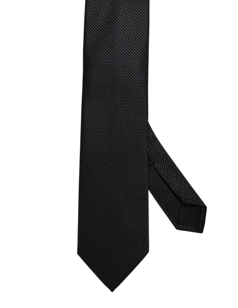 Corbata regular de seda estampado gráfico para hombre