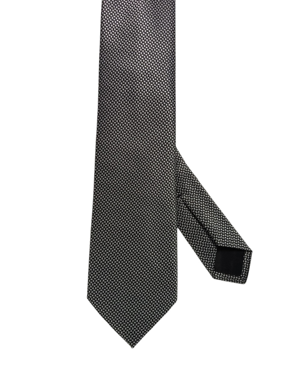Corbata regular de seda estampado gráfico para hombre