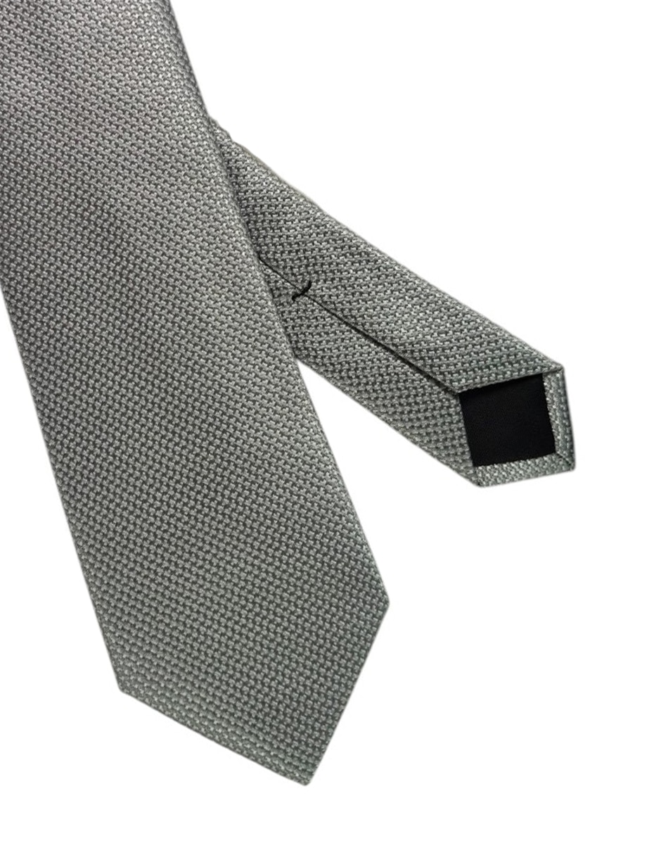 Corbata regular de seda estampado gráfico para hombre 2