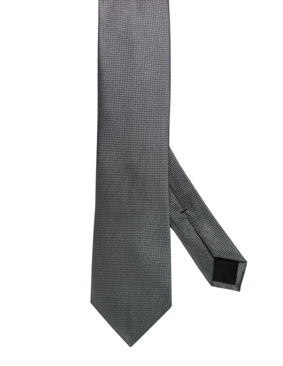 Corbata regular de seda estampado gráfico para hombre 1