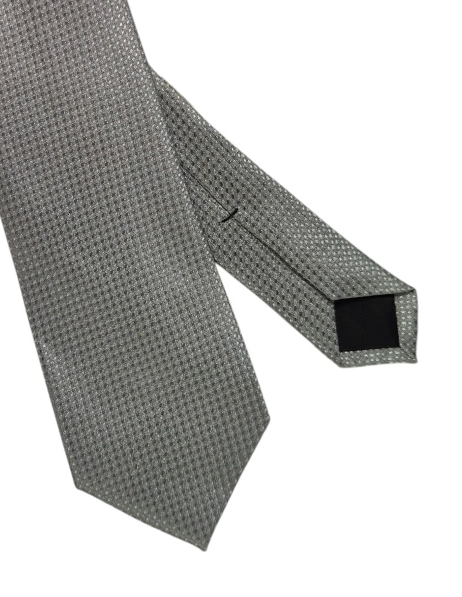 Corbata regular de seda estampado gráfico para hombre 2