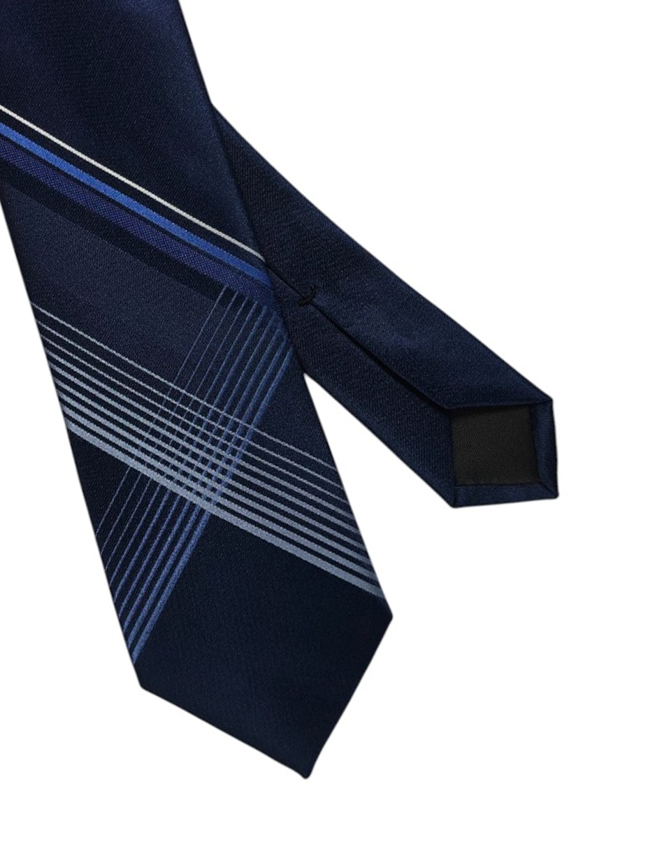 Corbata regular de seda estampado gráfico para hombre 2