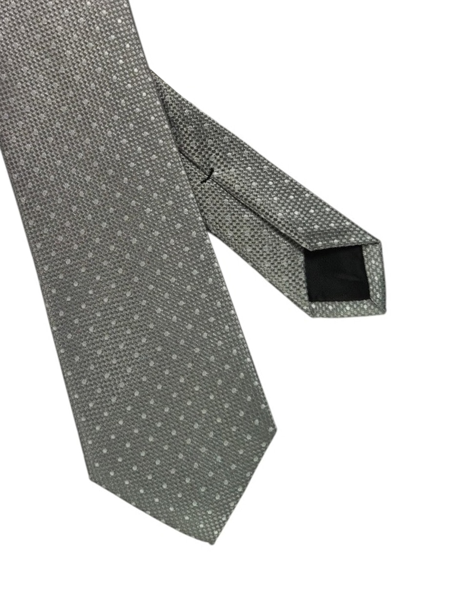 Corbata regular de seda estampado lunares para hombre 2