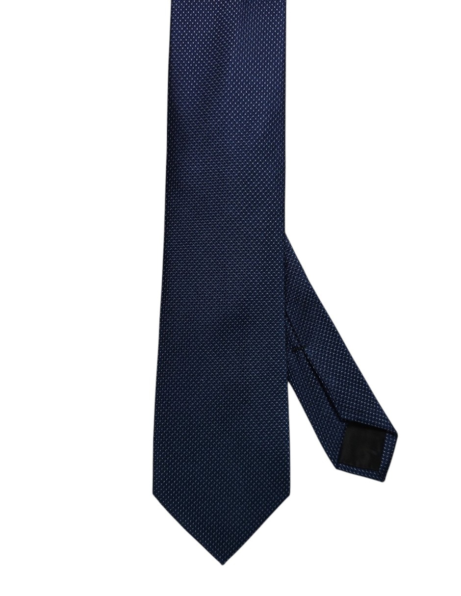 Corbata regular de seda estampado gráfico para hombre