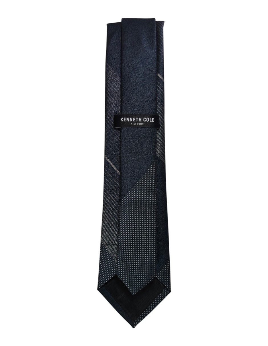 Corbata regular de seda estampado a rayas para hombre 2