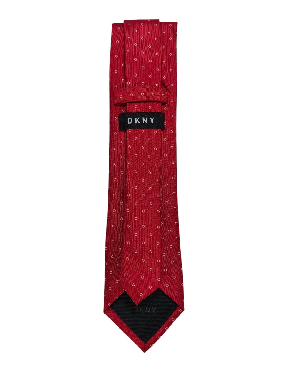 Corbata regular de seda estampado lunares para hombre 3