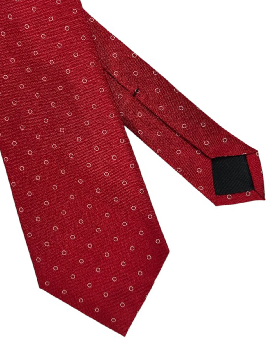 Corbata regular de seda estampado lunares para hombre 2