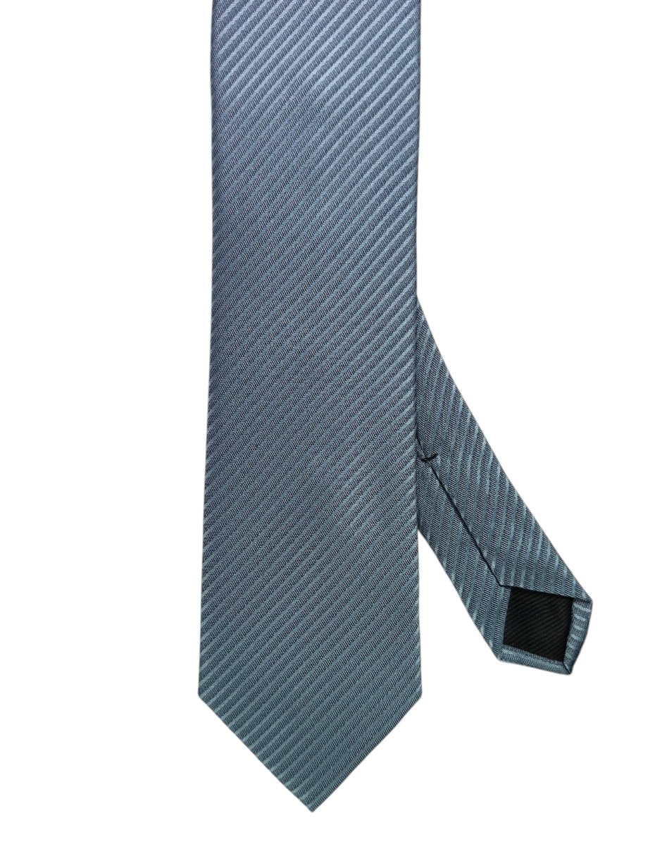 Corbata regular de seda estampado a rayas para hombre