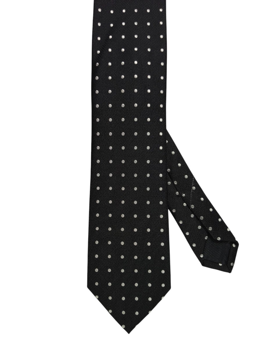 Corbata regular de seda estampado lunares para hombre Corbata regular de seda estampado lunares para hombre
