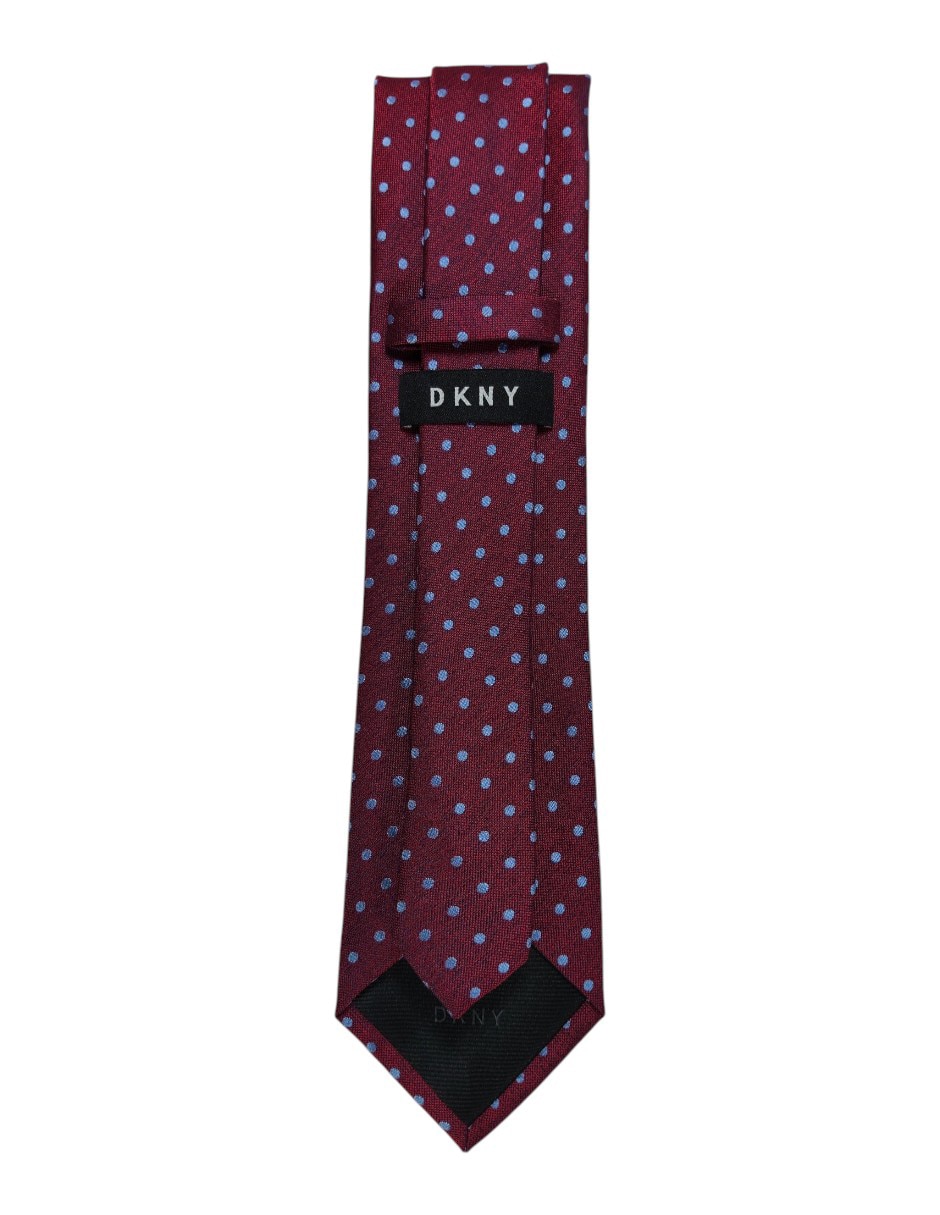 Corbata regular de seda estampado lunares para hombre 3