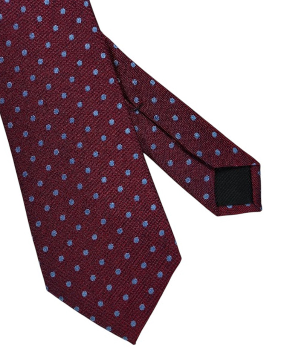 Corbata regular de seda estampado lunares para hombre 2