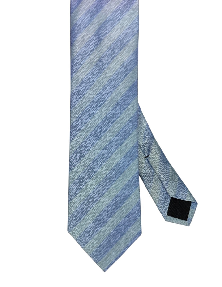 Corbata regular de seda estampado a rayas para hombre