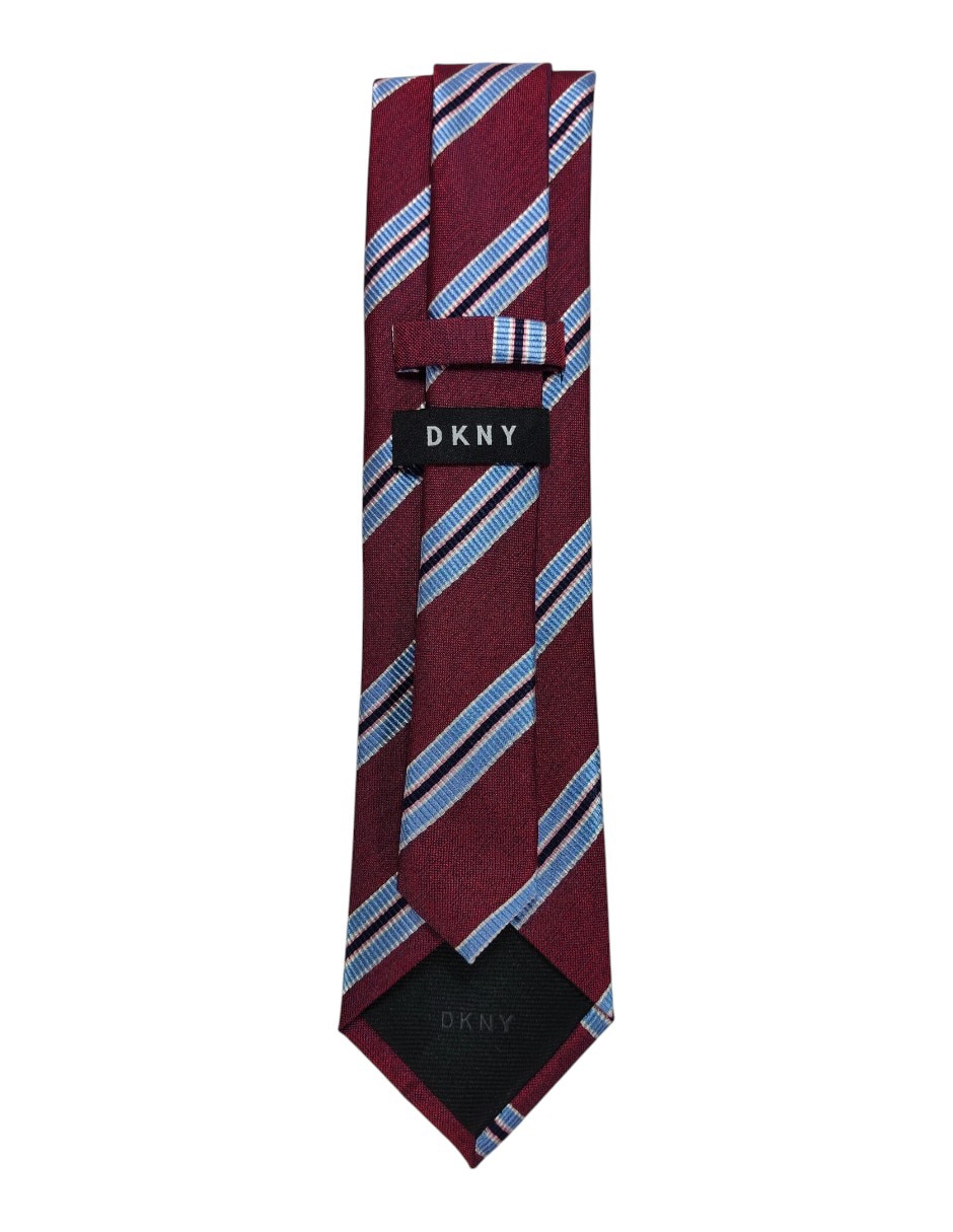 Corbata regular de seda estampado a rayas para hombre 3