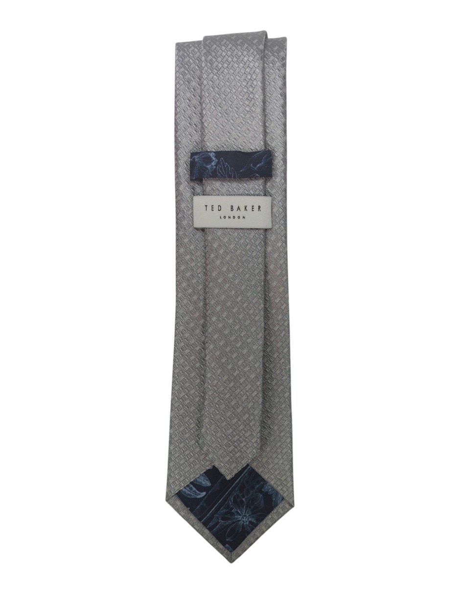 Corbata regular de seda estampado floral para hombre 3