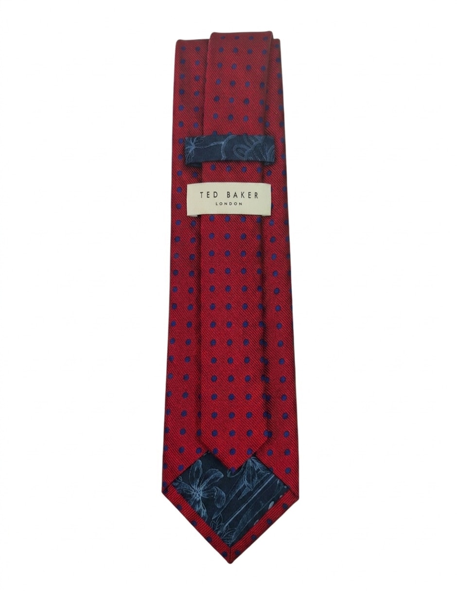 Corbata regular de seda estampado lunares para hombre 3