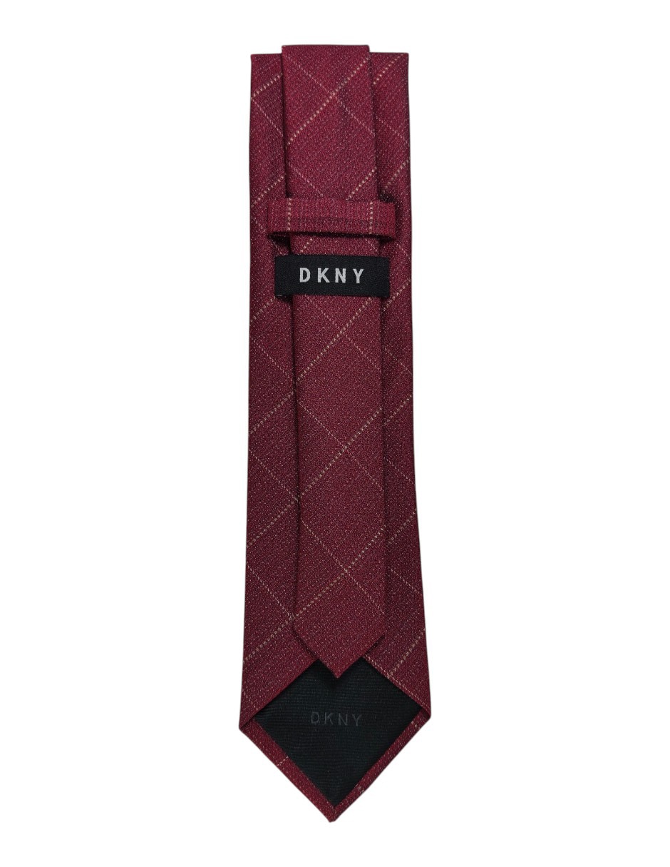 Corbata regular de seda estampado a cuadros para hombre 2