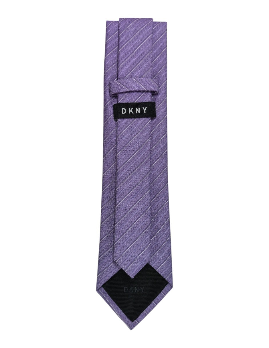 Corbata regular de seda estampado a rayas para hombre 2