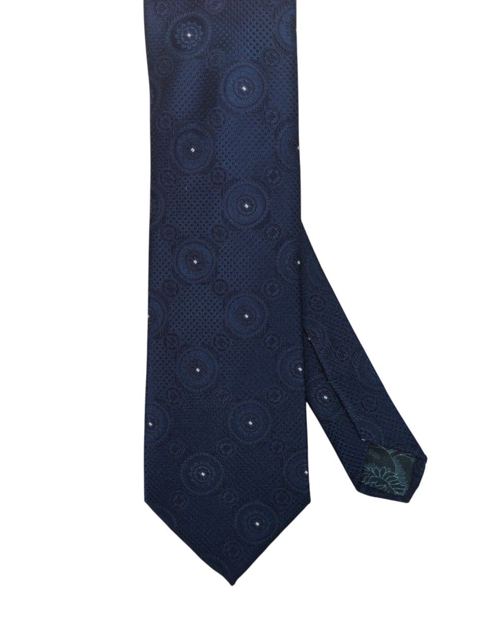 Corbata regular de seda estampado floral para hombre