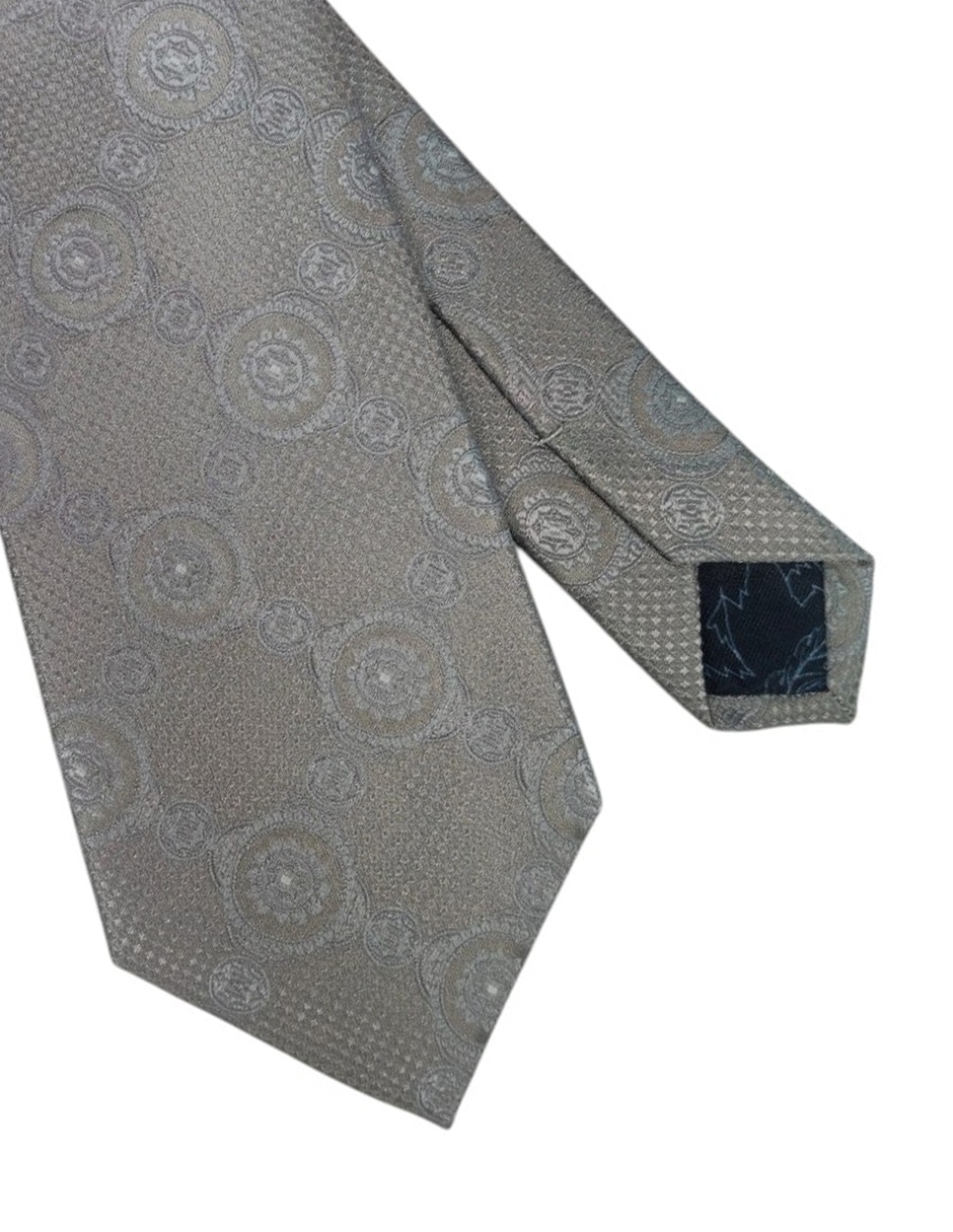 Corbata regular de seda estampado floral para hombre 2