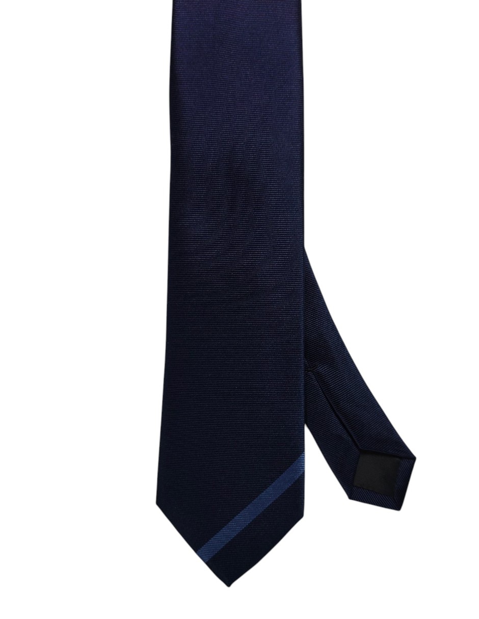 Corbata regular de seda estampado a rayas para hombre