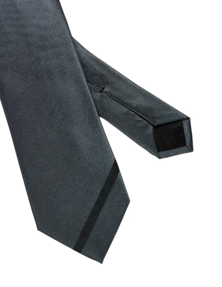 Corbata regular de seda estampado a rayas para hombre 2