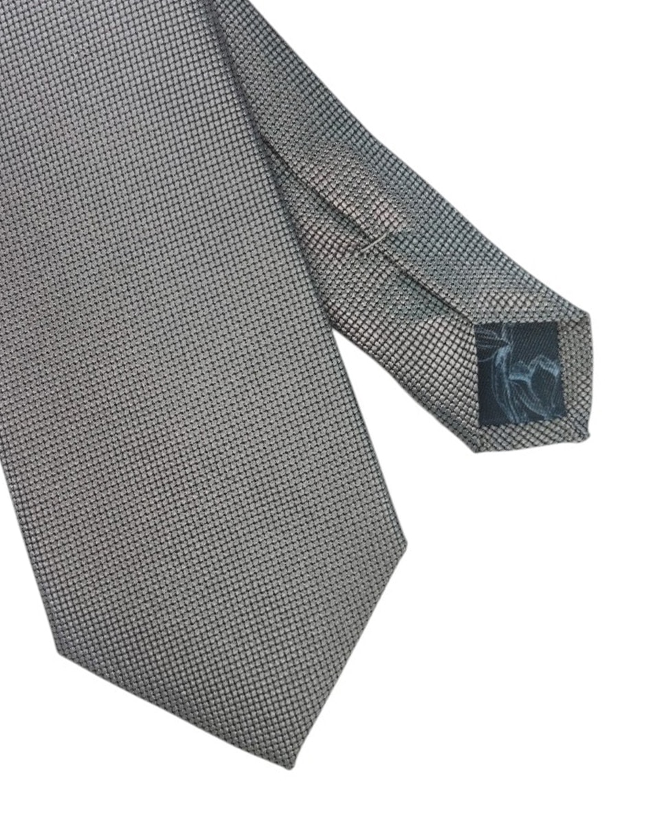 Corbata regular de seda estampado gráfico para hombre 2