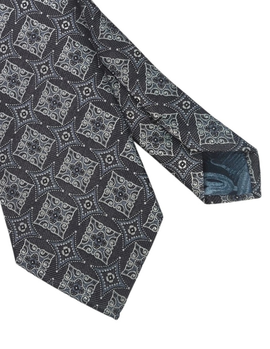Corbata regular de seda estampado floral para hombre 2