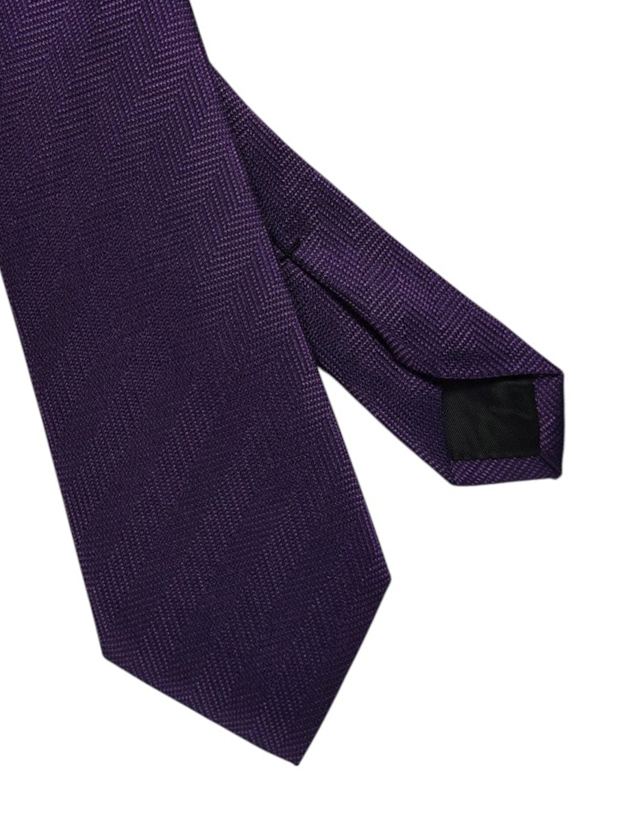 Corbata regular de seda estampado gráfico para hombre 2