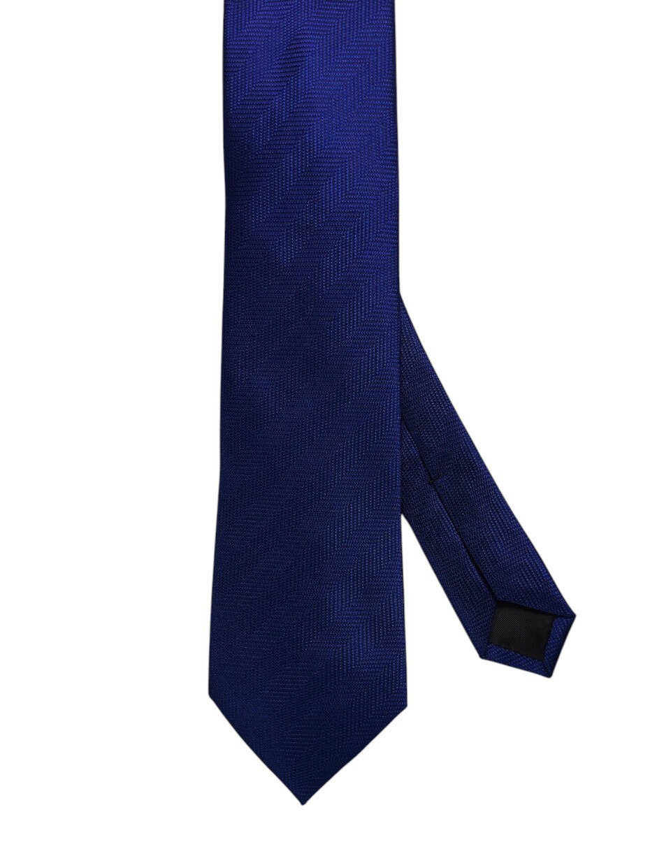 Corbata regular de seda estampado gráfico para hombre