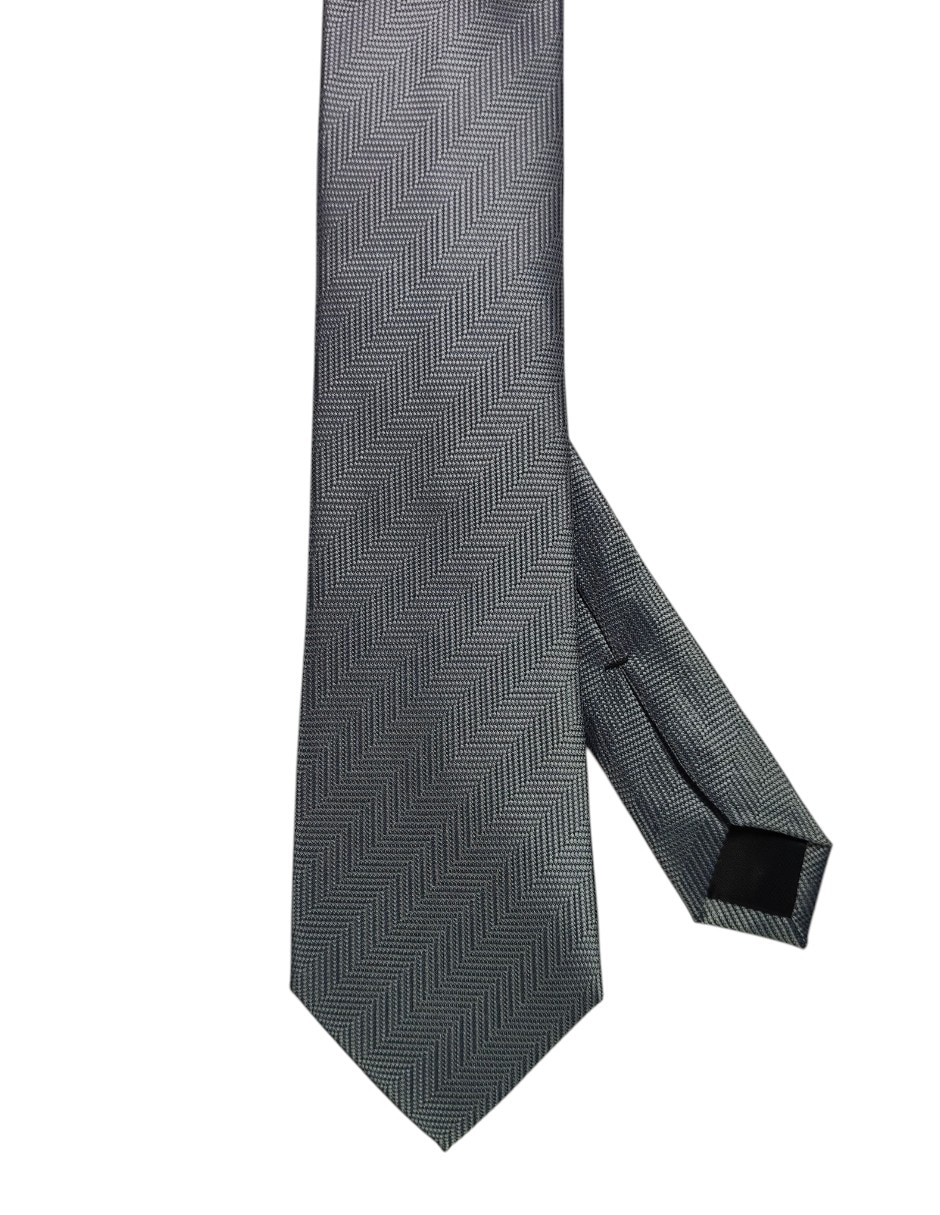 Corbata regular de seda estampado gráfico para hombre 1