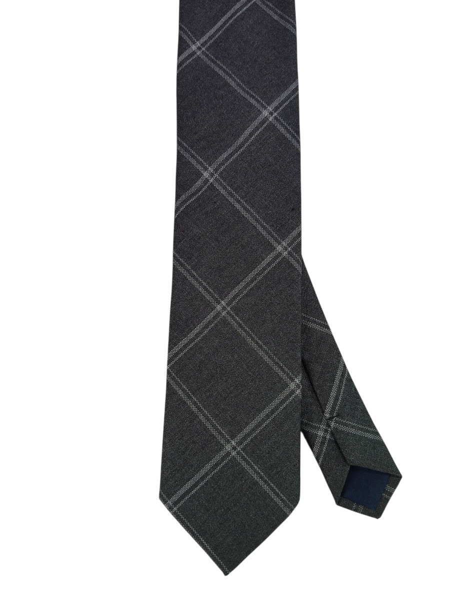 Corbata regular estampado a cuadros para hombre 1