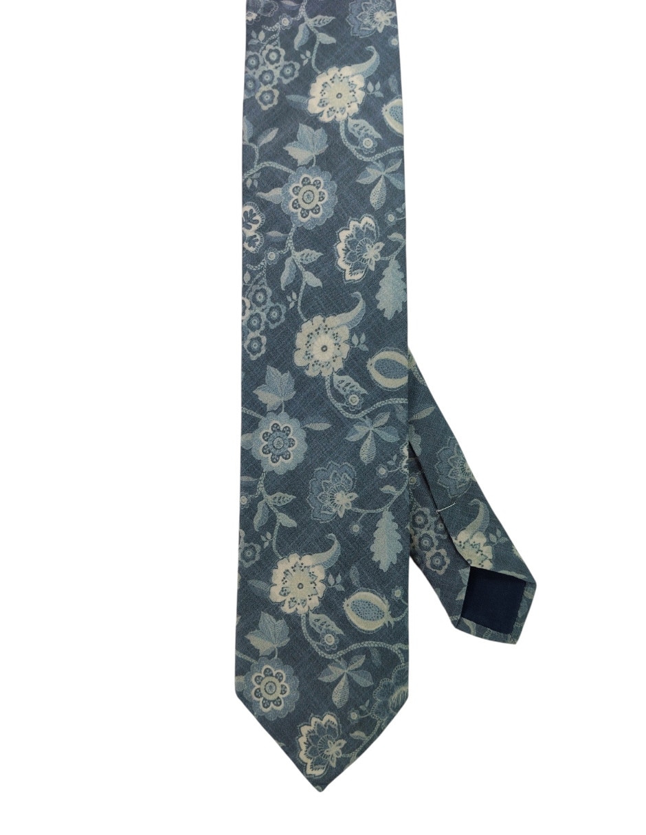 Corbata regular estampado floral para hombre