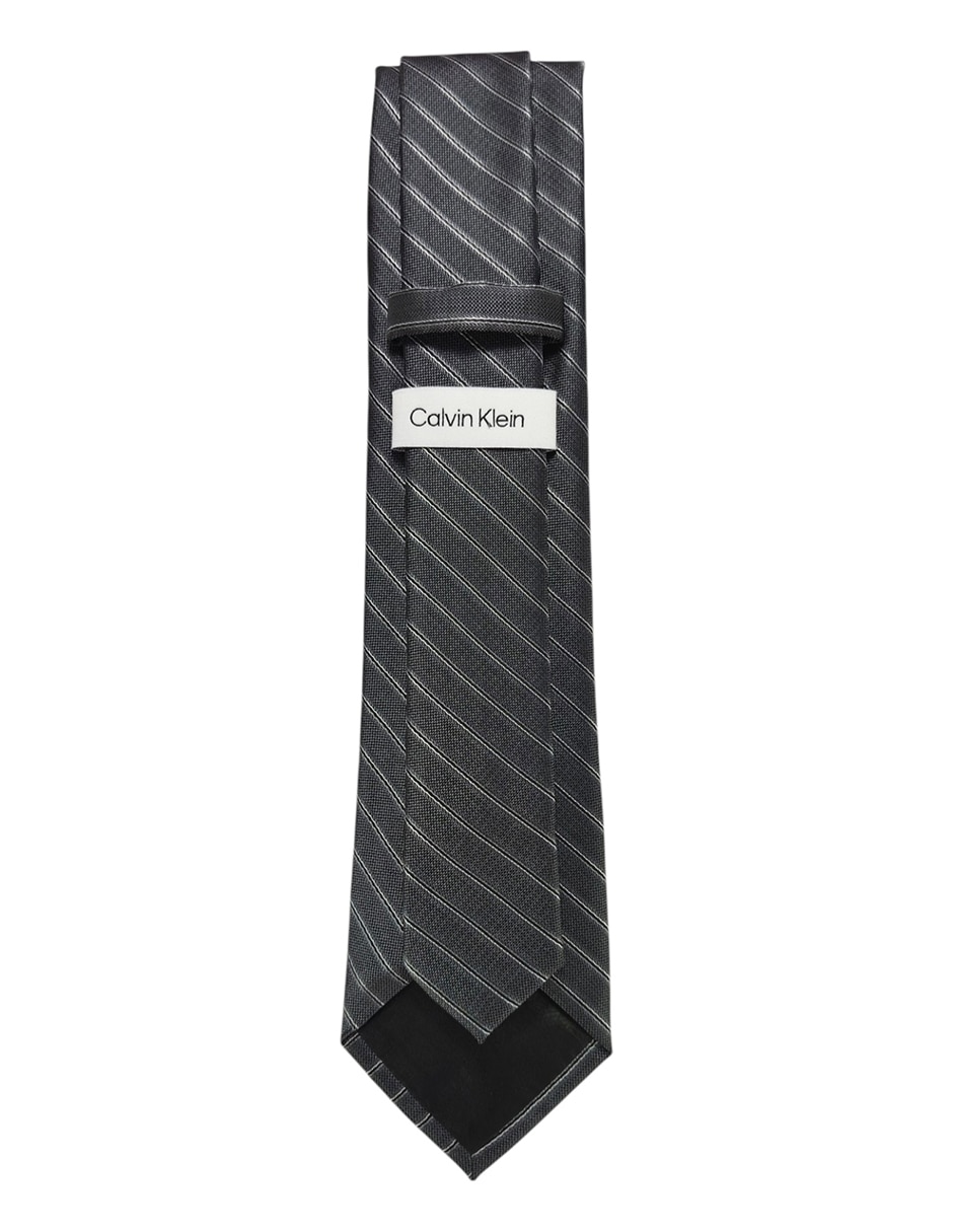 Corbata regular de seda estampado a rayas para hombre 3