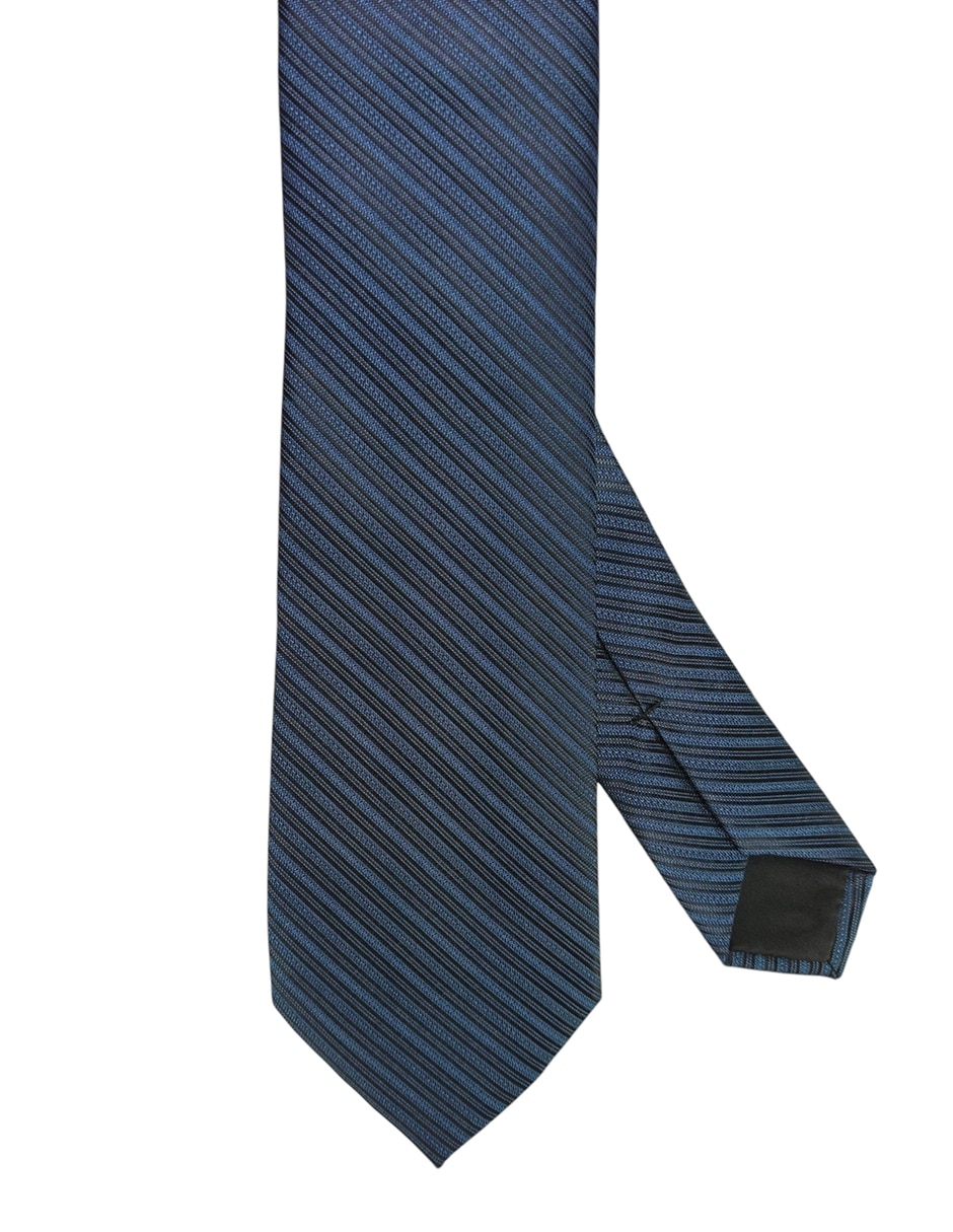 Corbata regular de seda estampado a rayas para hombre