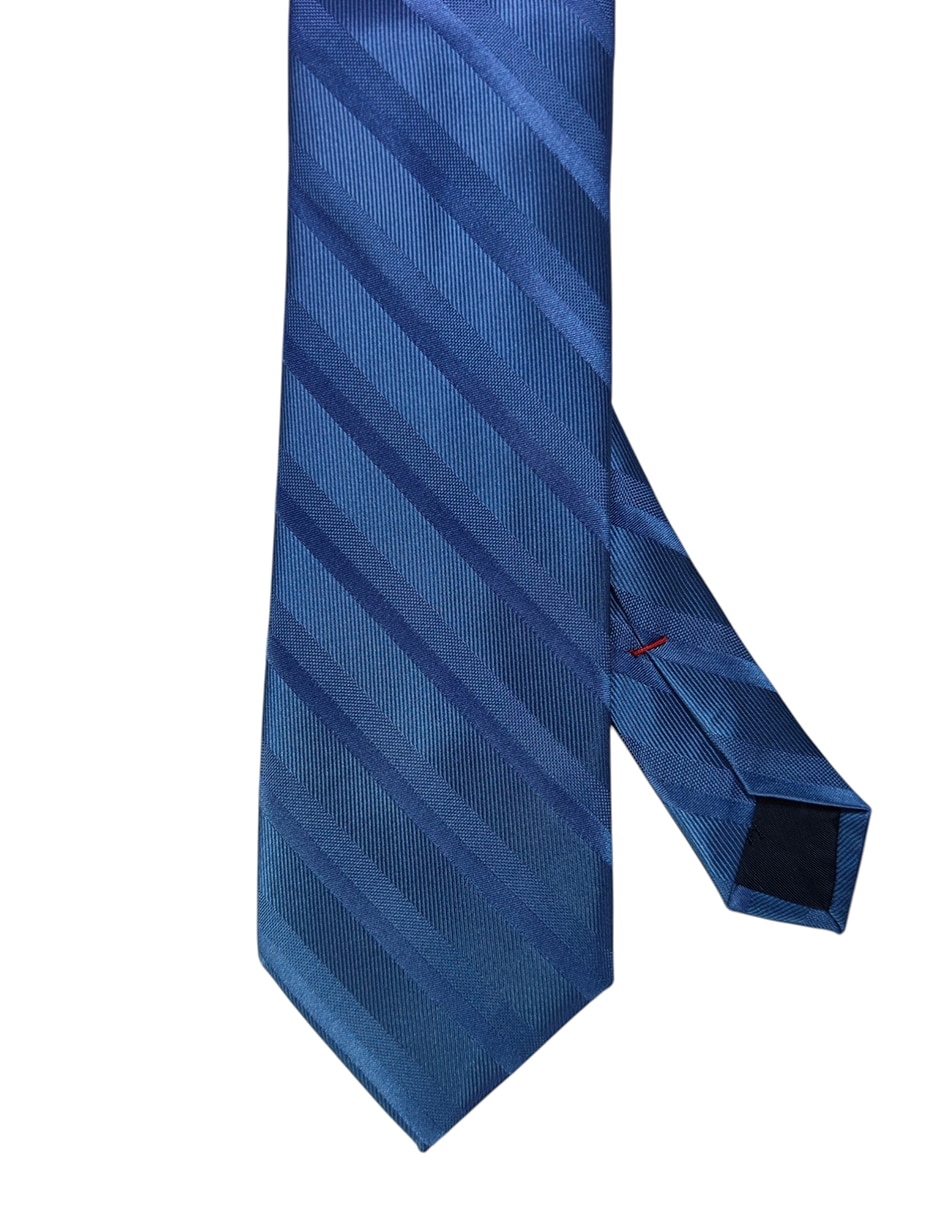 Corbata regular de seda estampado a rayas para hombre