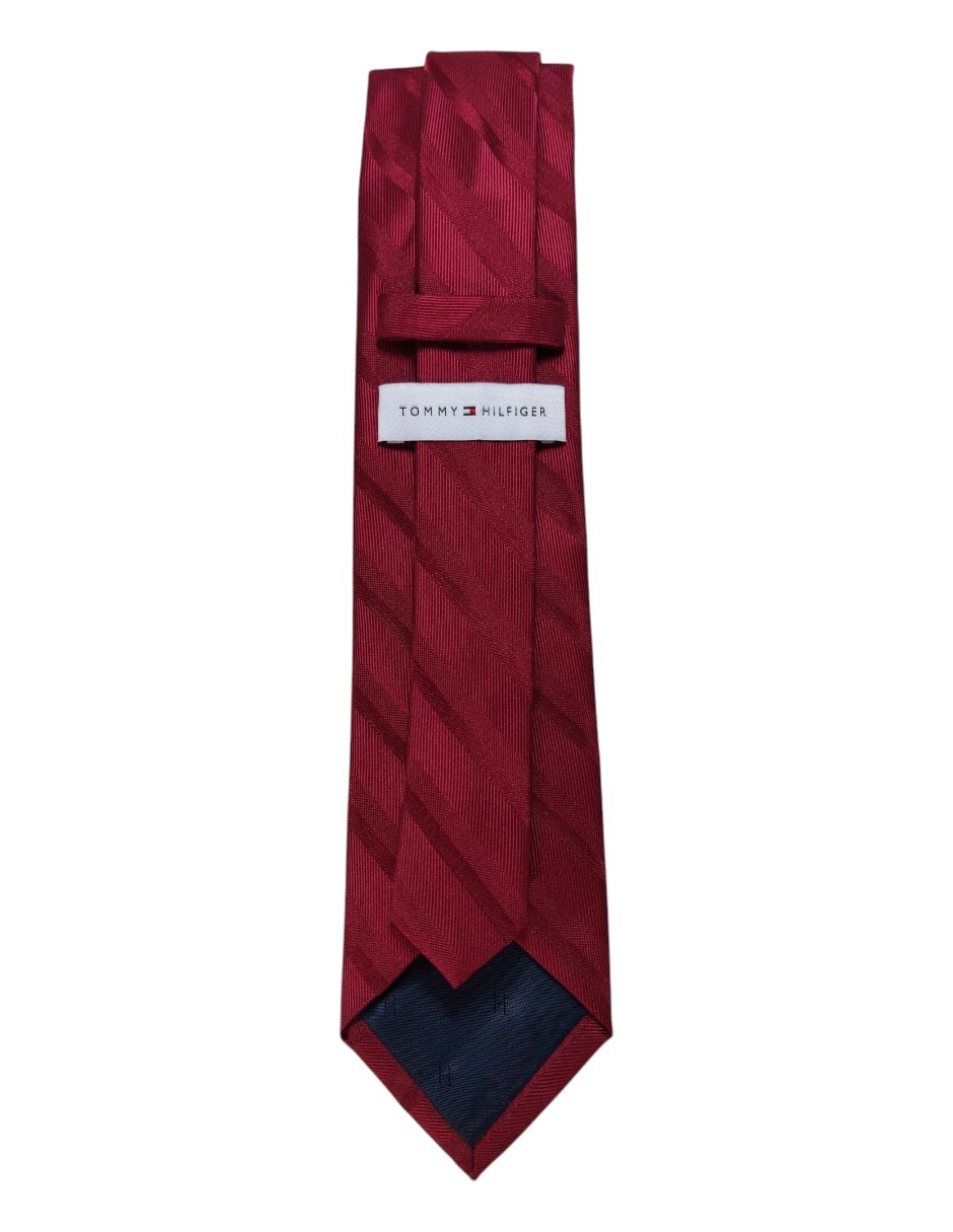 Corbata regular de seda estampado a rayas para hombre 3