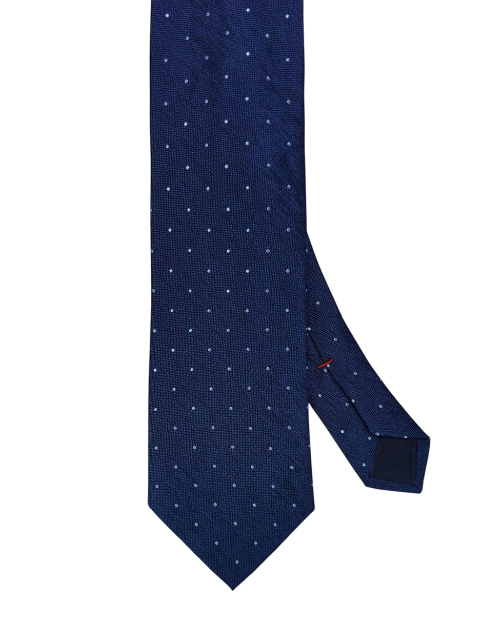 Corbata regular de seda estampado lunares para hombre