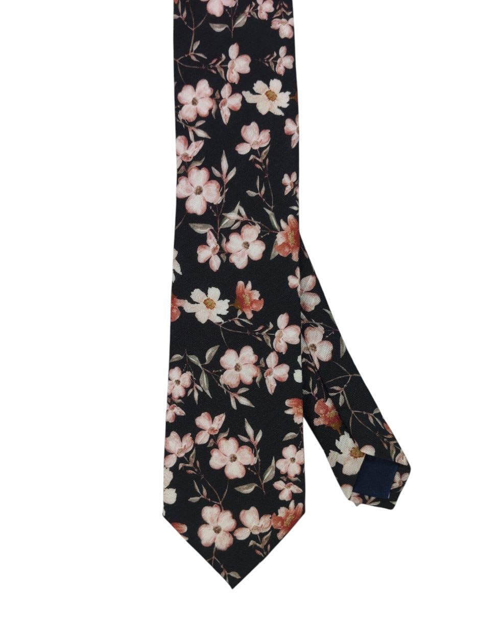 Corbata regular estampado floral para hombre 1