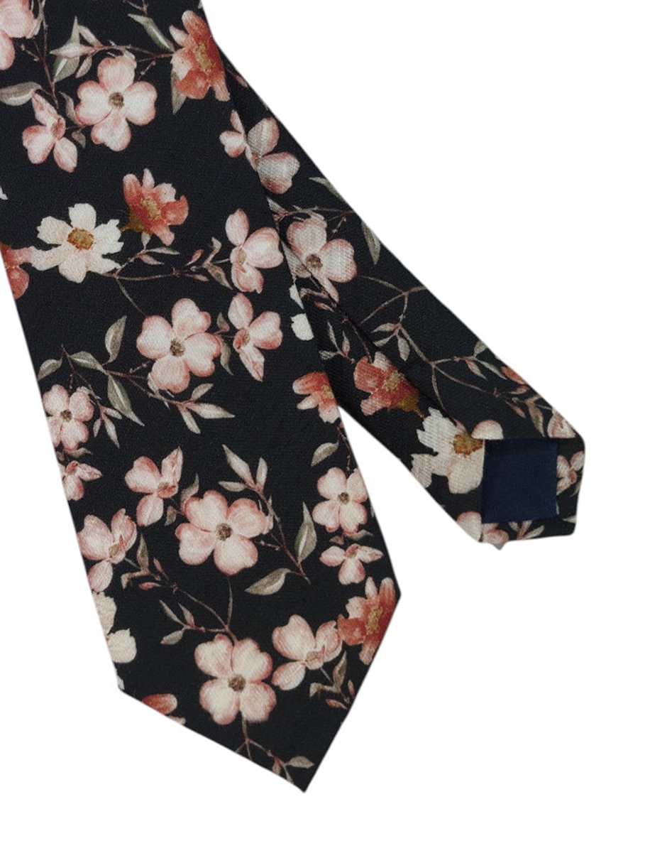 Corbata regular estampado floral para hombre 2