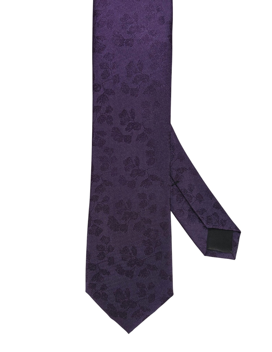 Corbata FW26 regular de seda estampado floral para hombre 1