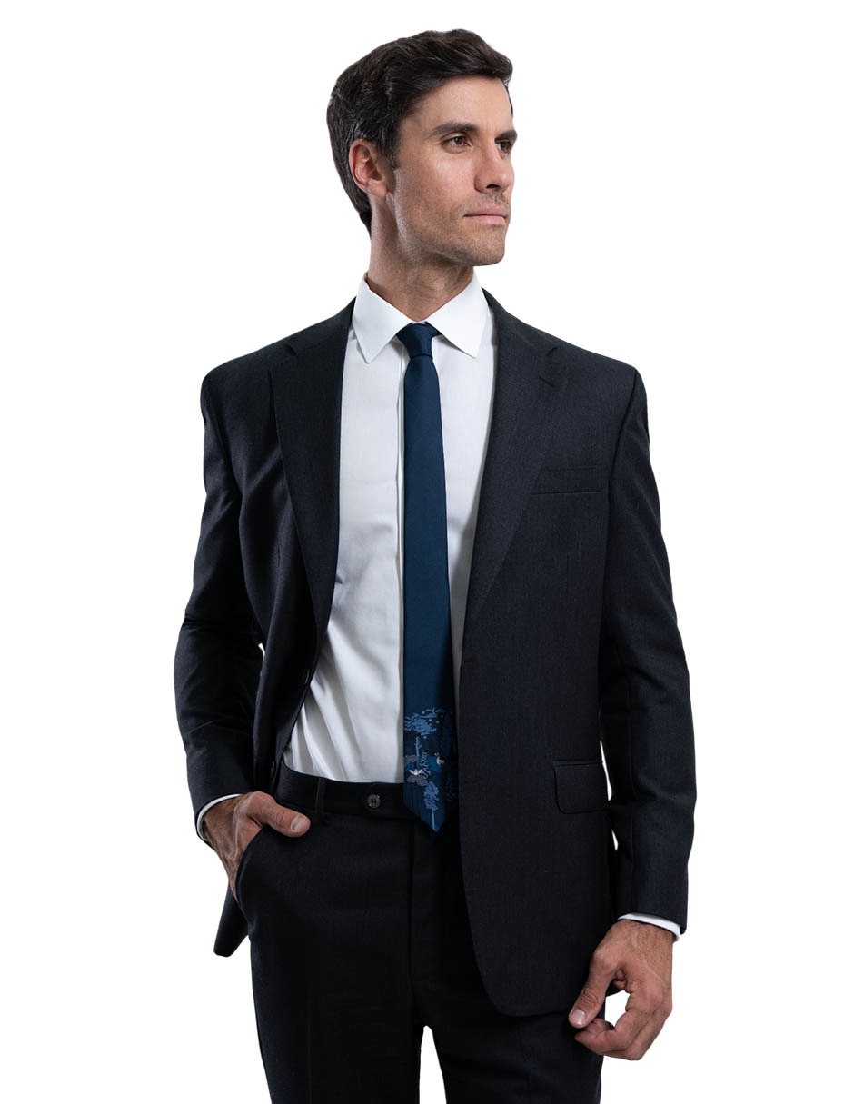 Corbata Animales Nocturnos slim de seda estampado para hombre
