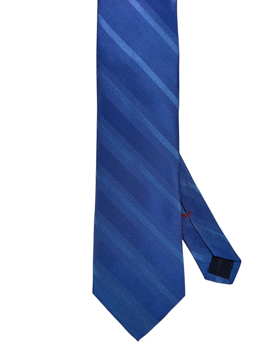 Corbata regular de seda estampado a rayas para hombre