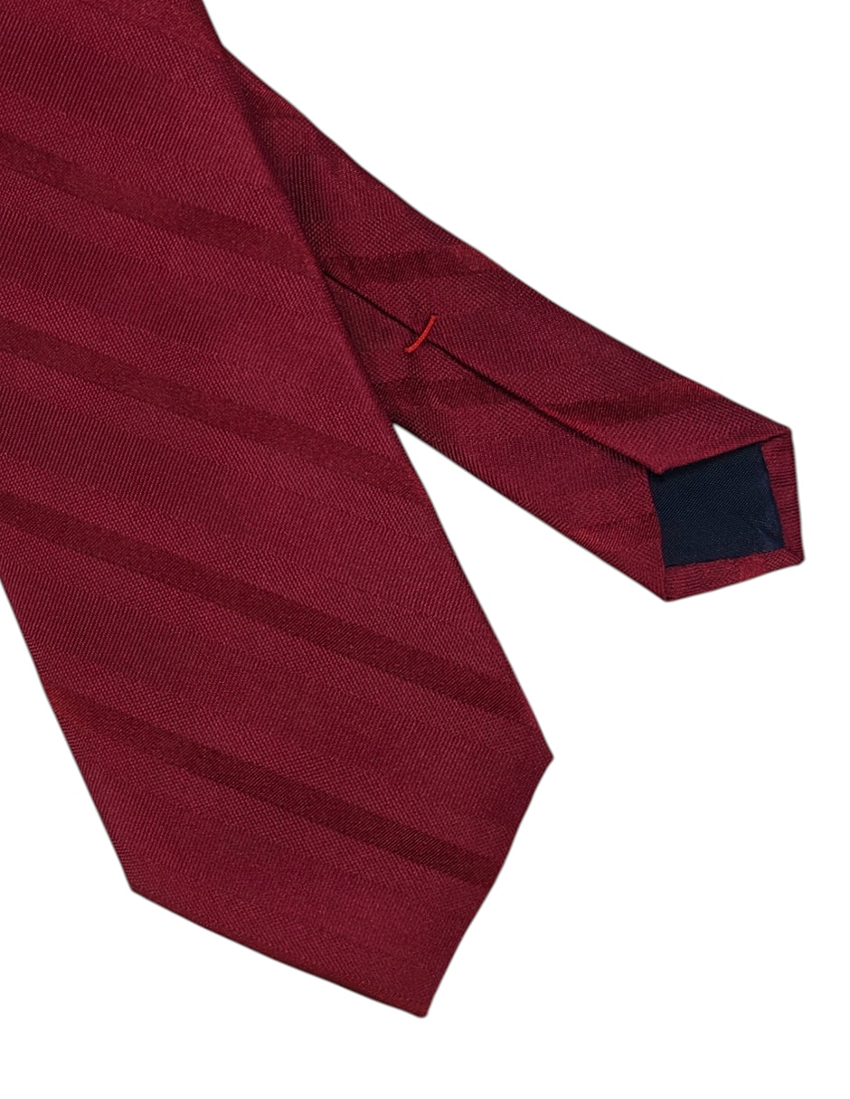 Corbata regular de seda estampado a rayas para hombre 3
