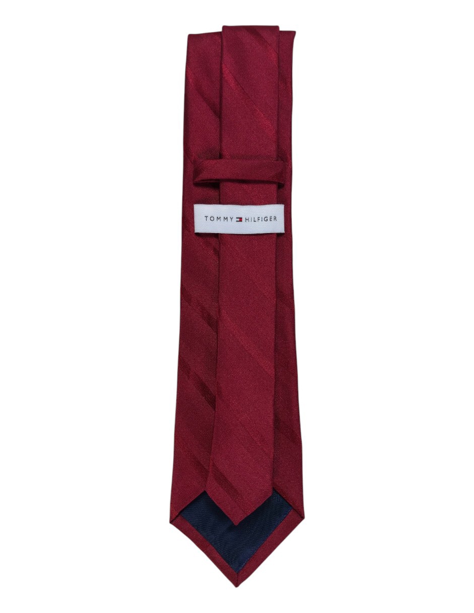 Corbata regular de seda estampado a rayas para hombre 2