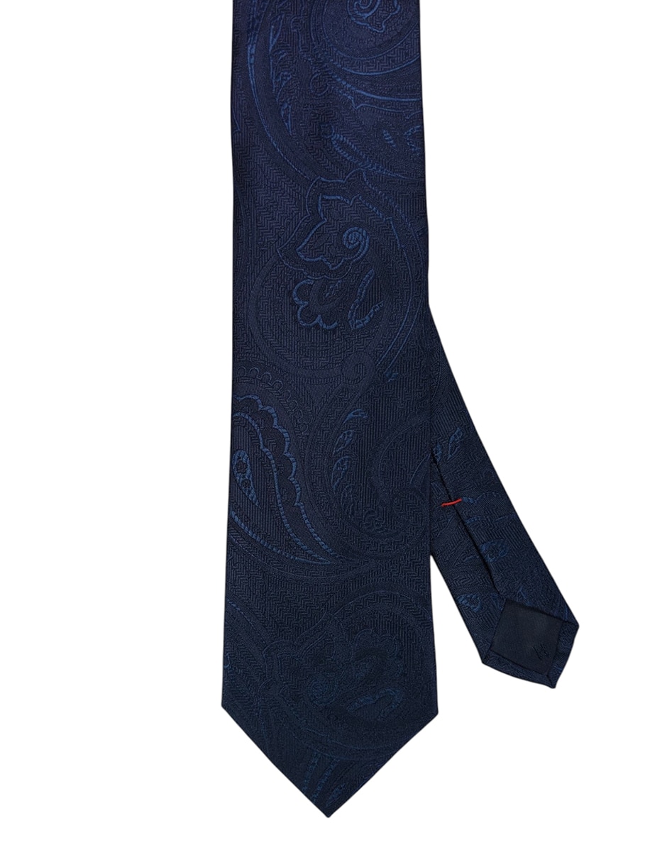 Corbata regular de seda estampado paisley para hombre